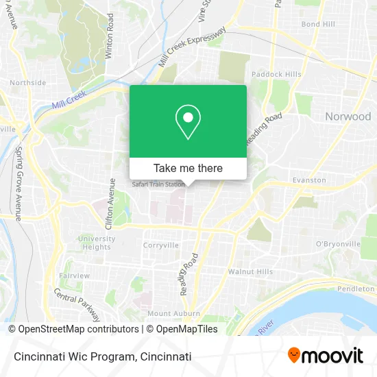 Cincinnati Wic Program map