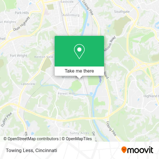 Towing Less map