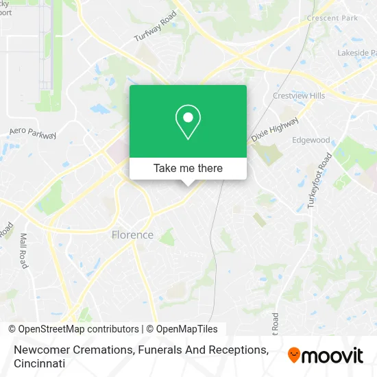 Newcomer Cremations, Funerals And Receptions map