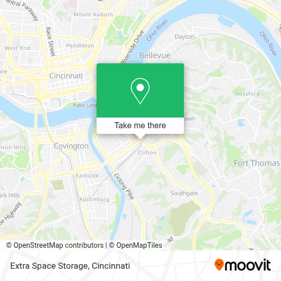 Extra Space Storage map