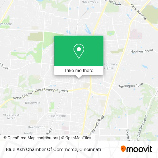 Blue Ash Chamber Of Commerce map