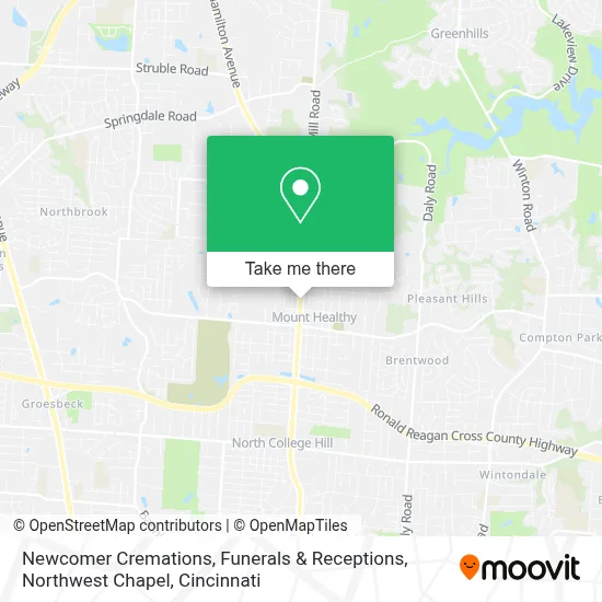 Newcomer Cremations, Funerals & Receptions, Northwest Chapel map
