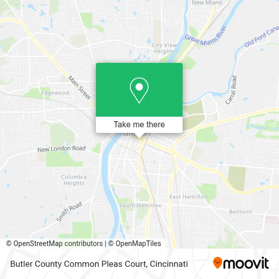 Butler County Common Pleas Court map