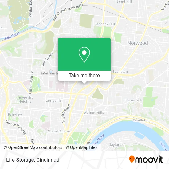 Life Storage map