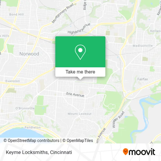 Keyme Locksmiths map