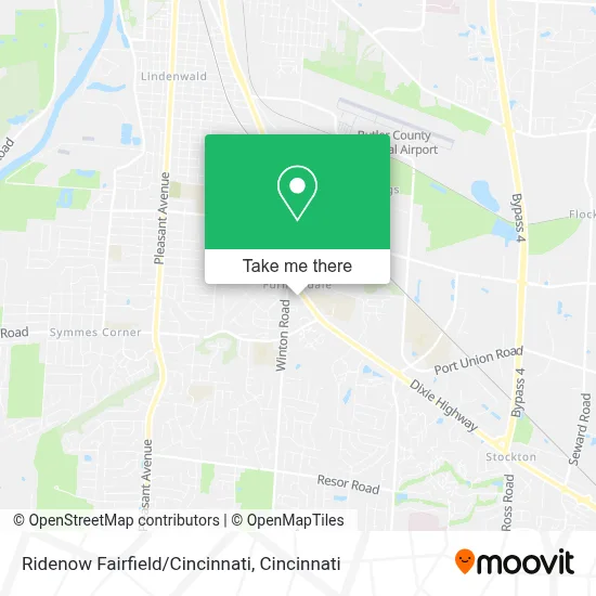 Ridenow Fairfield/Cincinnati map