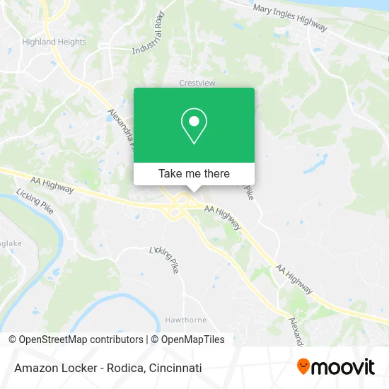 Amazon Locker - Rodica map