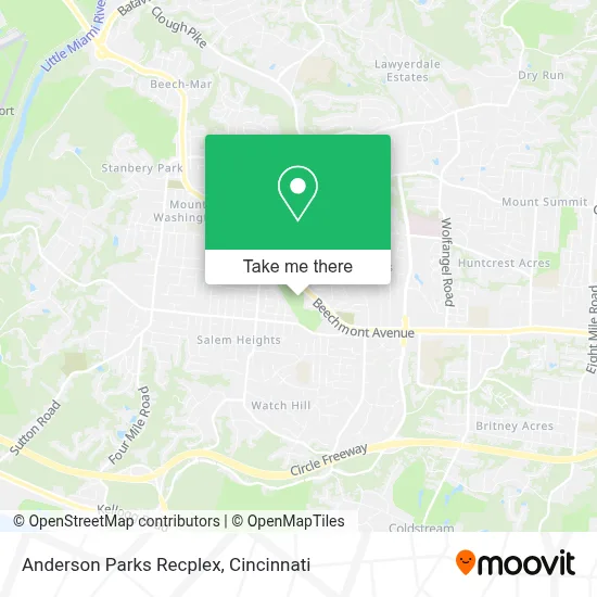 Anderson Parks Recplex map