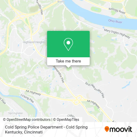 Cold Spring Police Department - Cold Spring Kentucky map