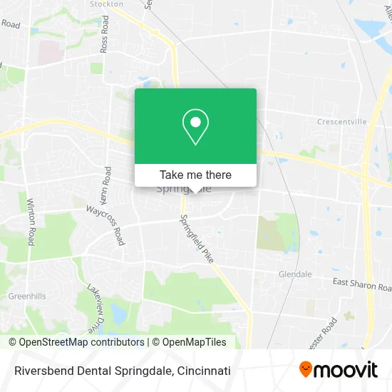 Riversbend Dental Springdale map