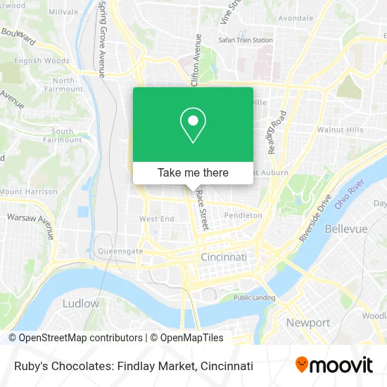 Ruby's Chocolates: Findlay Market map