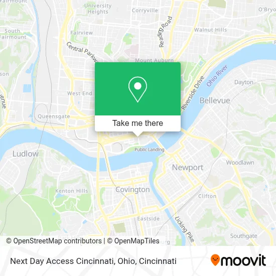 Next Day Access Cincinnati, Ohio map