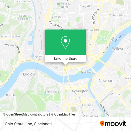 Ohio State Line map