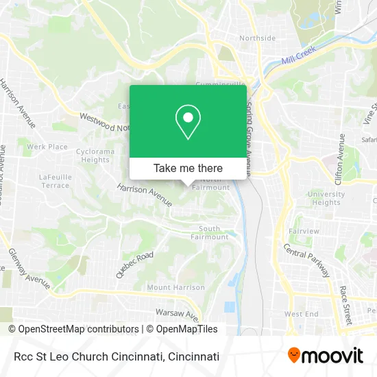 Rcc St Leo Church Cincinnati map