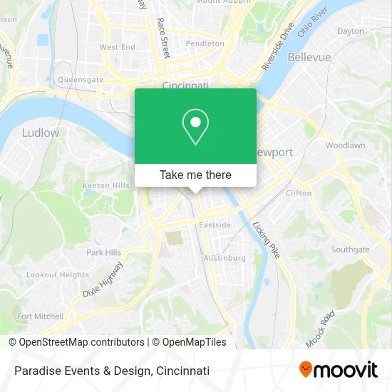 Paradise Events & Design map