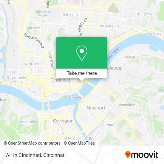 All-In Cincinnati map