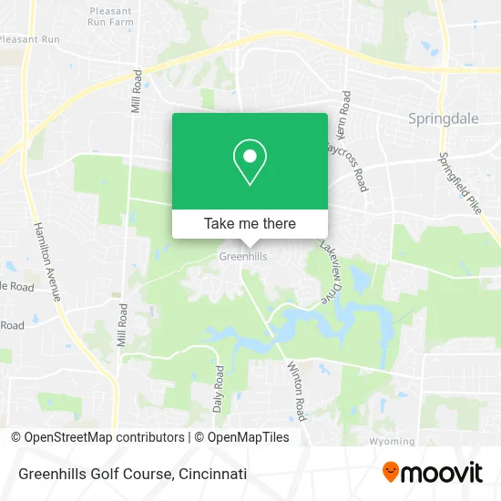 Greenhills Golf Course map