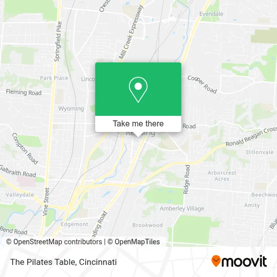 The Pilates Table map