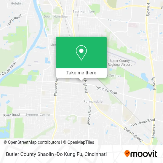 Butler County Shaolin -Do Kung Fu map