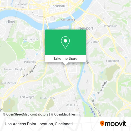 Ups Access Point Location map