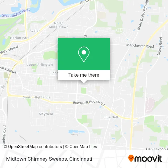 Midtown Chimney Sweeps map