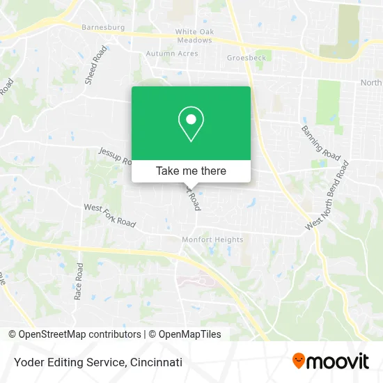 Yoder Editing Service map
