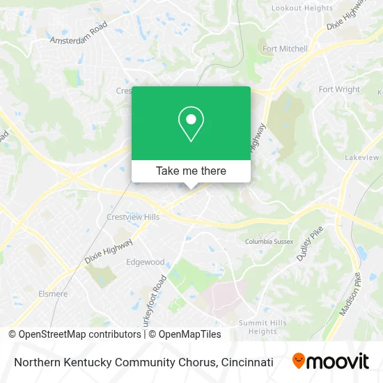 Northern Kentucky Community Chorus map