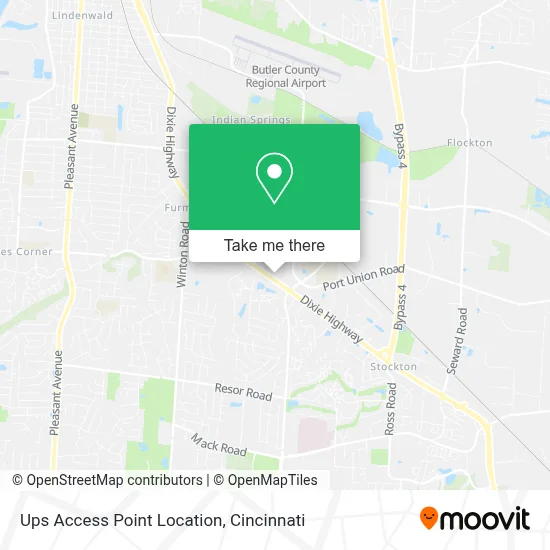 Ups Access Point Location map