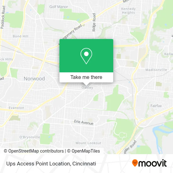 Ups Access Point Location map