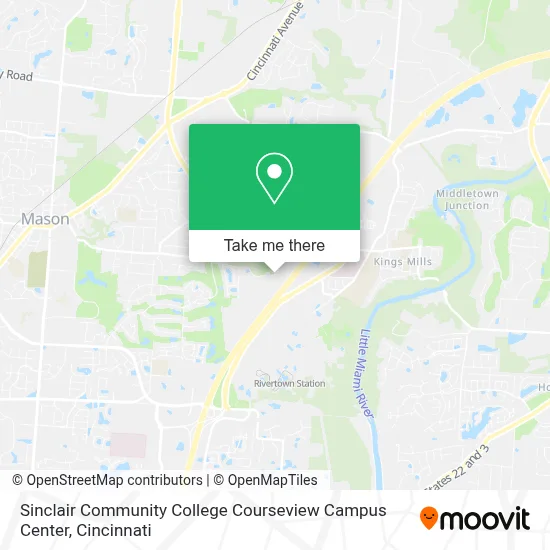 Sinclair Community College Courseview Campus Center map