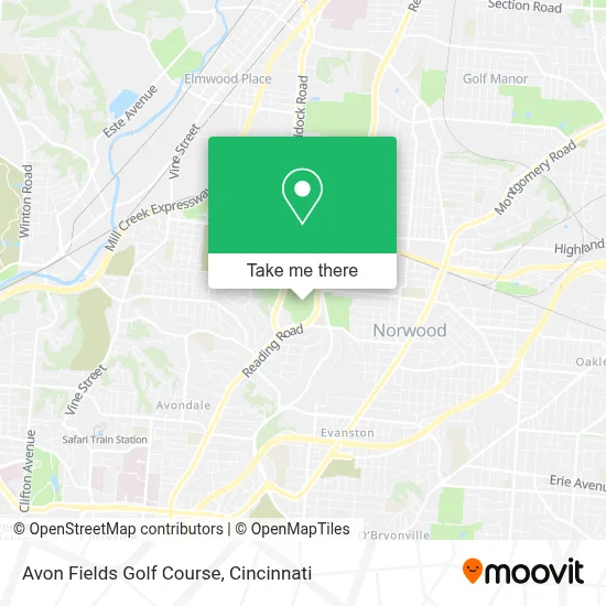 Avon Fields Golf Course map