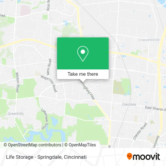 Life Storage - Springdale map
