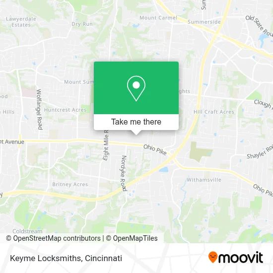 Keyme Locksmiths map