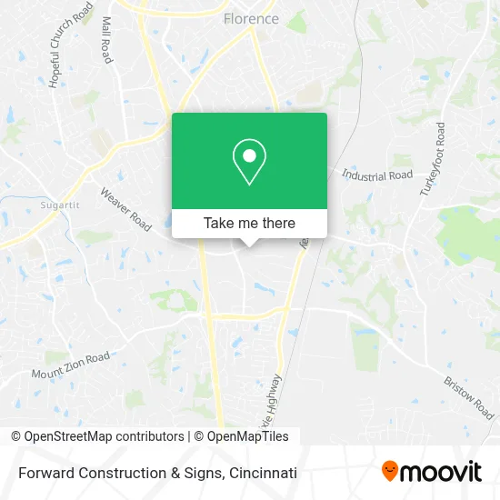 Forward Construction & Signs map