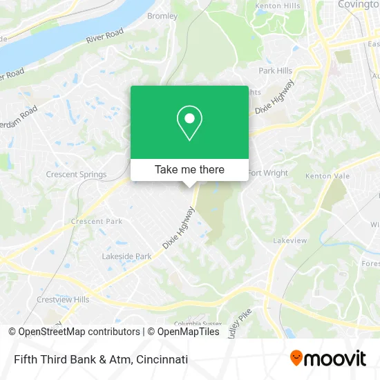 Fifth Third Bank & Atm map