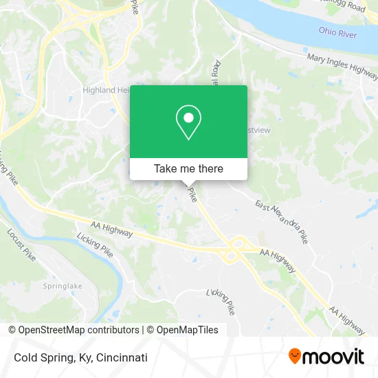 Cold Spring, Ky map