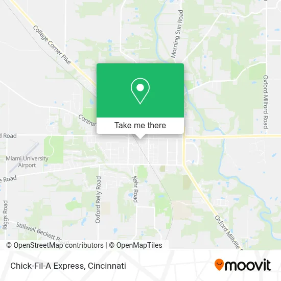 Chick-Fil-A Express map