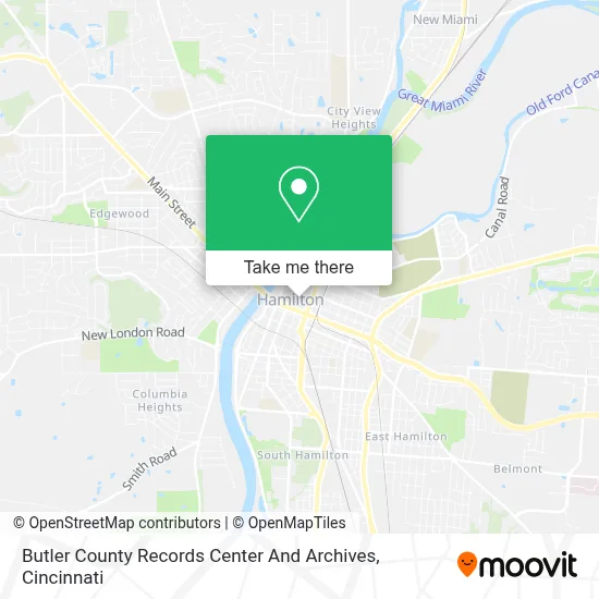 Butler County Records Center And Archives map