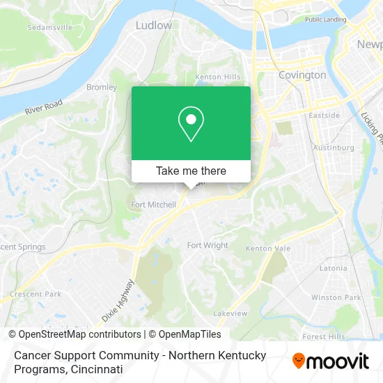 Cancer Support Community - Northern Kentucky Programs map