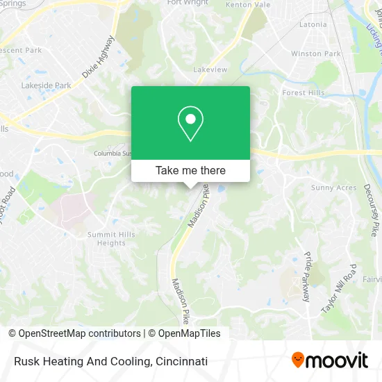 Rusk Heating And Cooling map