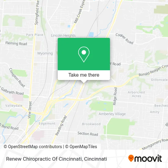 Renew Chiropractic Of Cincinnati map