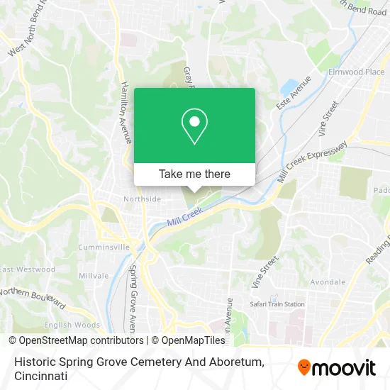 Historic Spring Grove Cemetery And Aboretum map