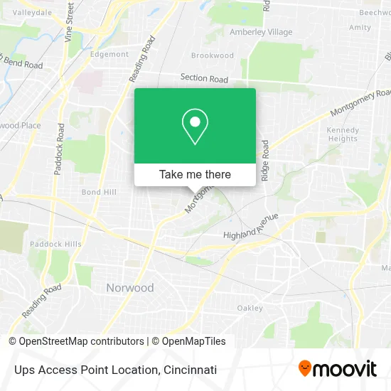 Ups Access Point Location map