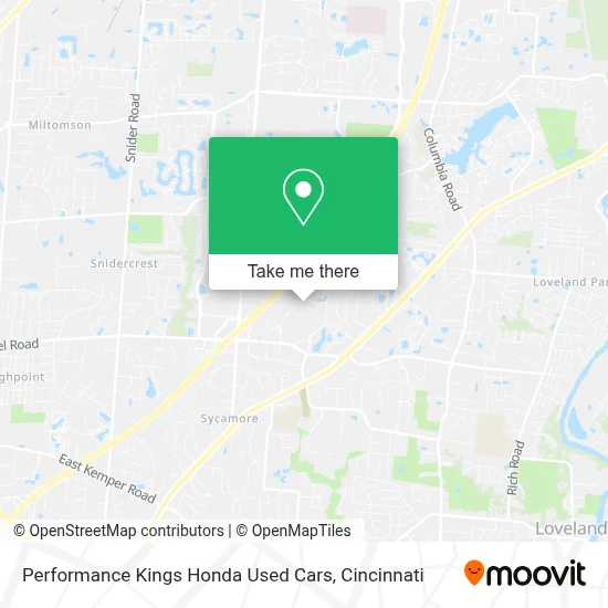 Performance Kings Honda Used Cars map