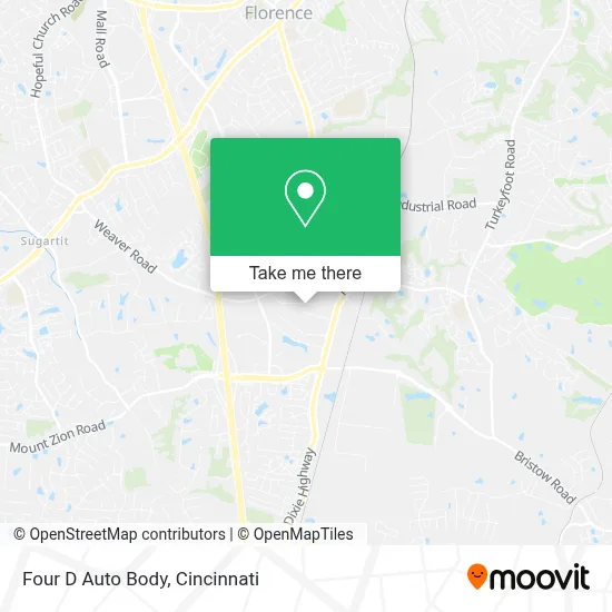Four D Auto Body map
