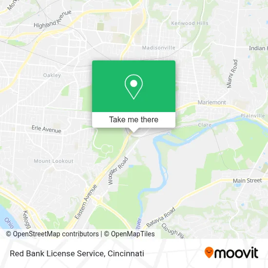 Red Bank License Service map