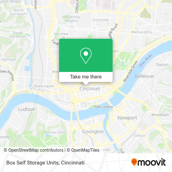 Box Self Storage Units map