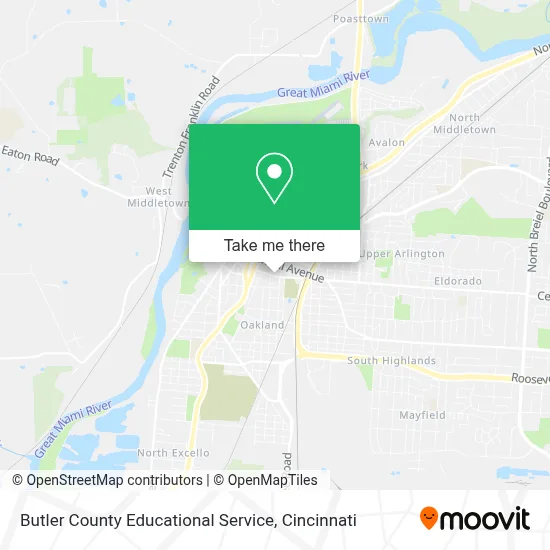Butler County Educational Service map