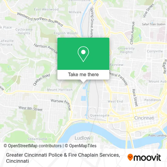 Greater Cincinnati Police & Fire Chaplain Services map