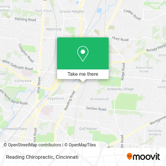 Reading Chiropractic map